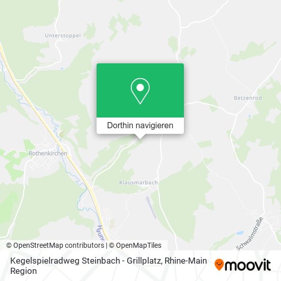Kegelspielradweg Steinbach - Grillplatz Karte