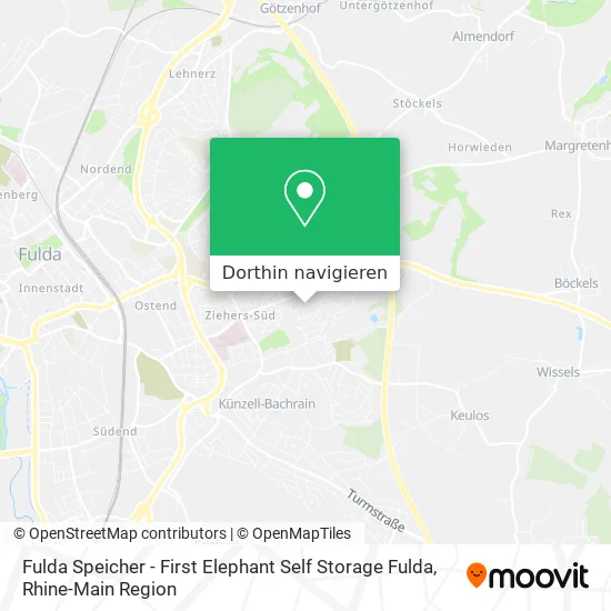 Fulda Speicher - First Elephant Self Storage Fulda Karte