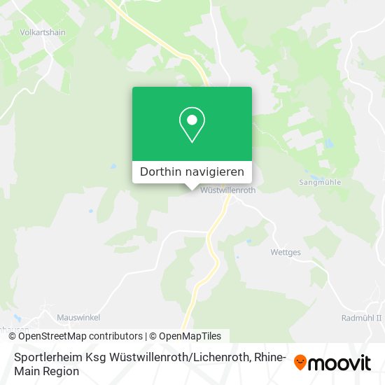Sportlerheim Ksg Wüstwillenroth / Lichenroth Karte