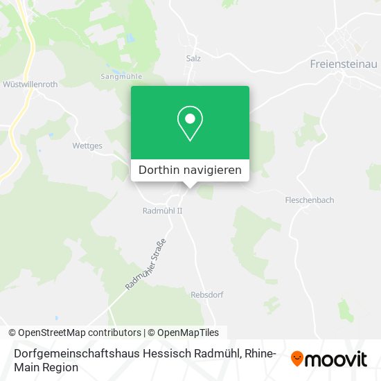 Dorfgemeinschaftshaus Hessisch Radmühl Karte