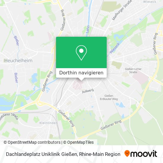 Dachlandeplatz Uniklinik Gießen Karte