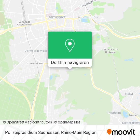 Polizeipräsidium Südhessen Karte