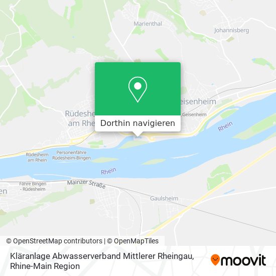 Kläranlage Abwasserverband Mittlerer Rheingau Karte