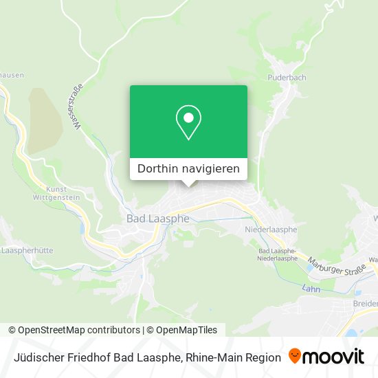 Jüdischer Friedhof Bad Laasphe Karte