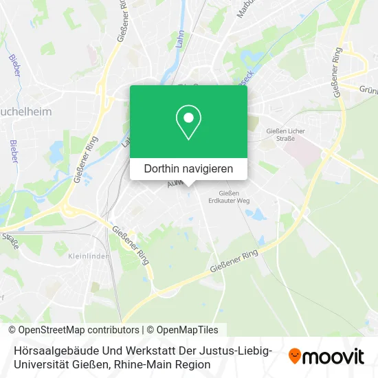 Hörsaalgebäude Und Werkstatt Der Justus-Liebig-Universität Gießen Karte