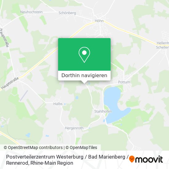 Postverteilerzentrum Westerburg / Bad Marienberg / Rennerod Karte