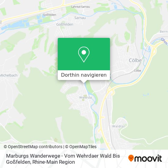 Marburgs Wanderwege ­- Vom Wehrdaer Wald Bis Goßfelden Karte
