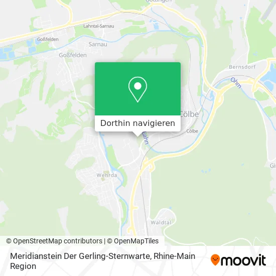 Meridianstein Der Gerling-Sternwarte Karte