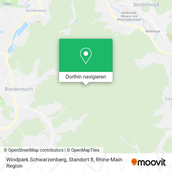 Windpark Schwarzenberg, Standort 8 Karte