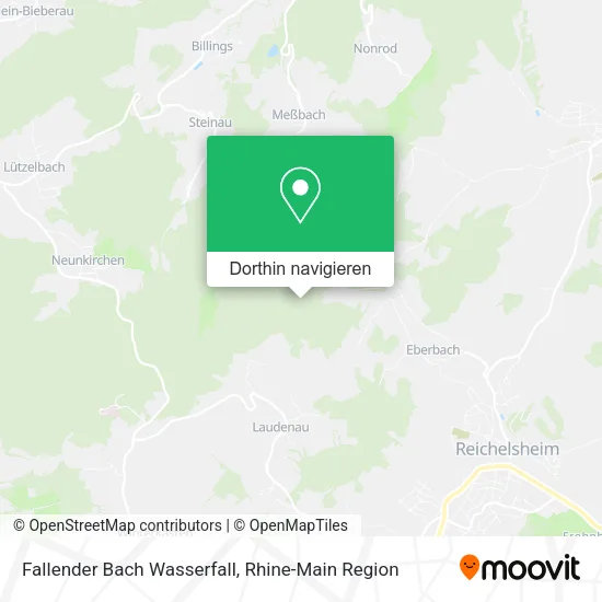 Fallender Bach Wasserfall Karte