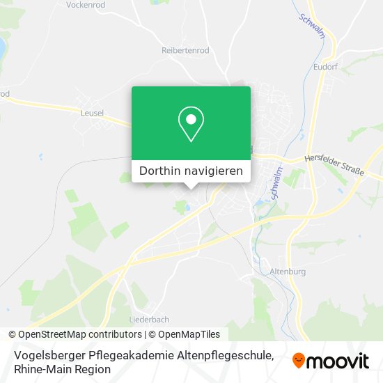 Vogelsberger Pflegeakademie Altenpflegeschule Karte