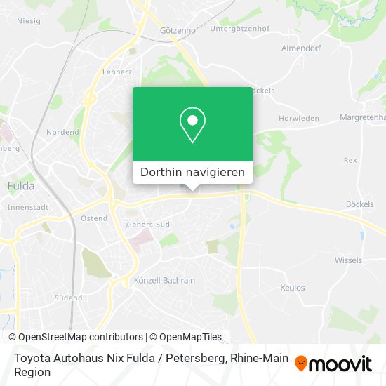Toyota Autohaus Nix Fulda / Petersberg Karte