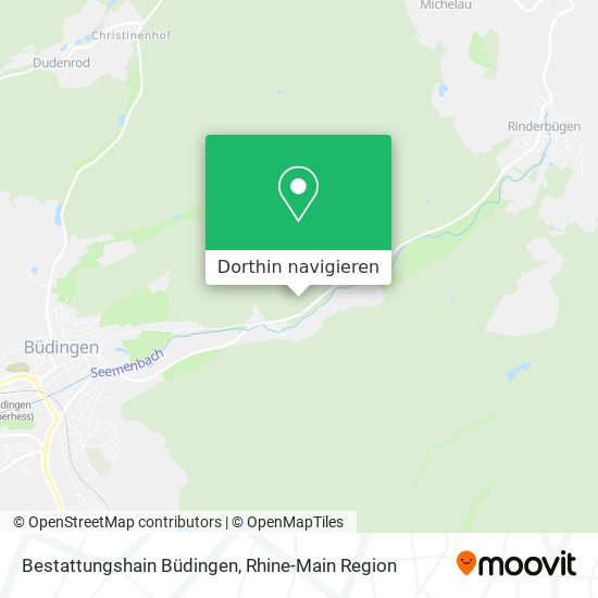 Bestattungshain Büdingen Karte