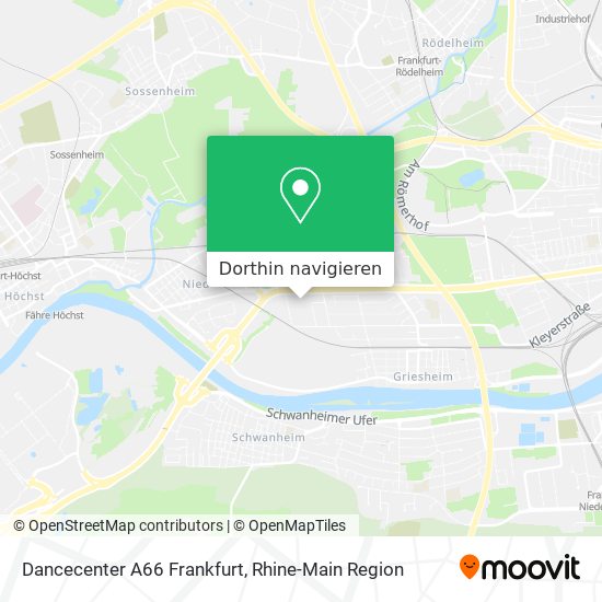 Dancecenter A66 Frankfurt Karte