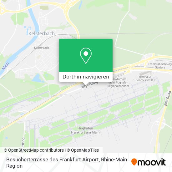 Besucherterrasse des Frankfurt Airport Karte