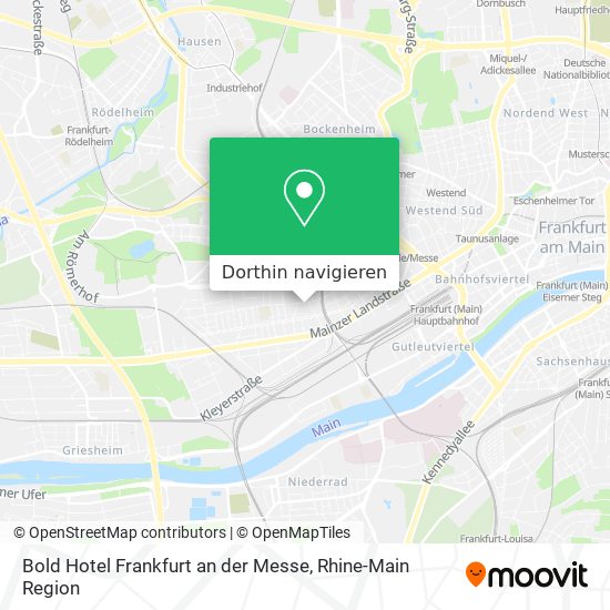 Bold Hotel Frankfurt an der Messe Karte