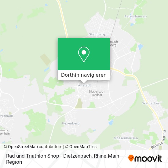 Rad und Triathlon Shop - Dietzenbach Karte