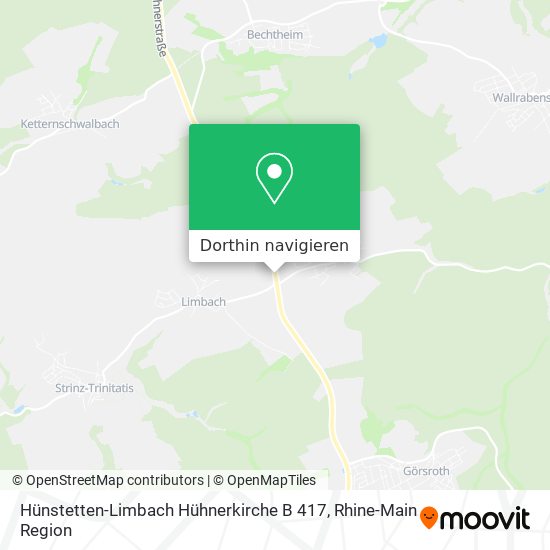 Hünstetten-Limbach Hühnerkirche B 417 Karte
