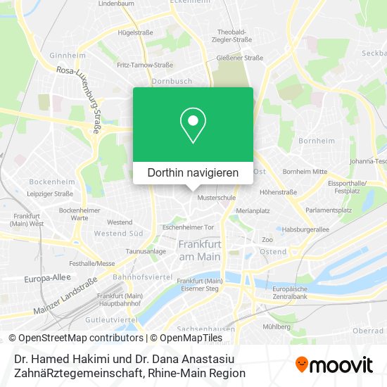 Dr. Hamed Hakimi und Dr. Dana Anastasiu ZahnäRztegemeinschaft Karte