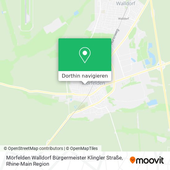Mörfelden Walldorf Bürgermeister Klingler Straße Karte