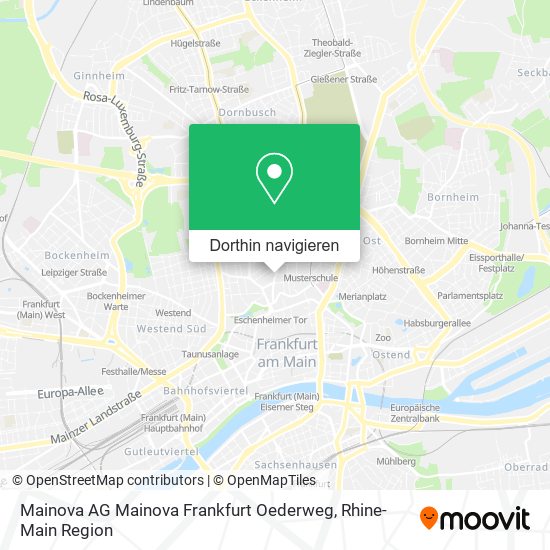 Mainova AG Mainova Frankfurt Oederweg Karte