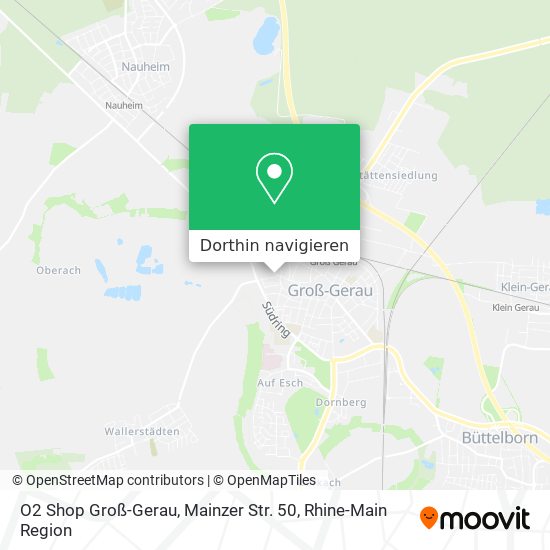O2 Shop Groß-Gerau, Mainzer Str. 50 Karte