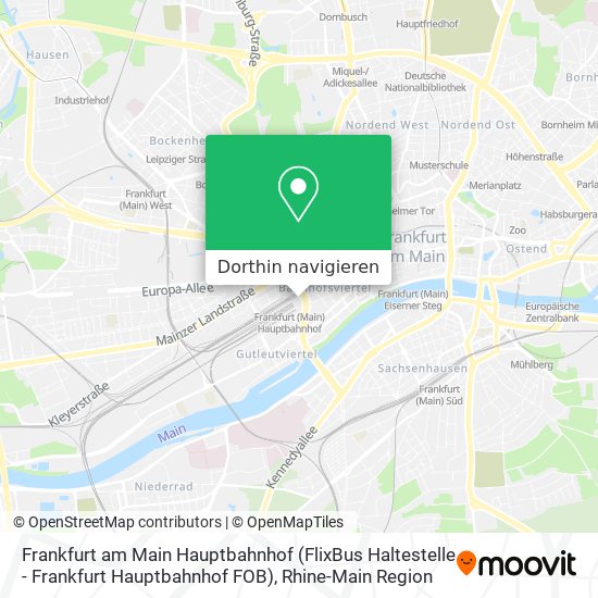 Frankfurt am Main Hauptbahnhof (FlixBus Haltestelle - Frankfurt Hauptbahnhof FOB) Karte