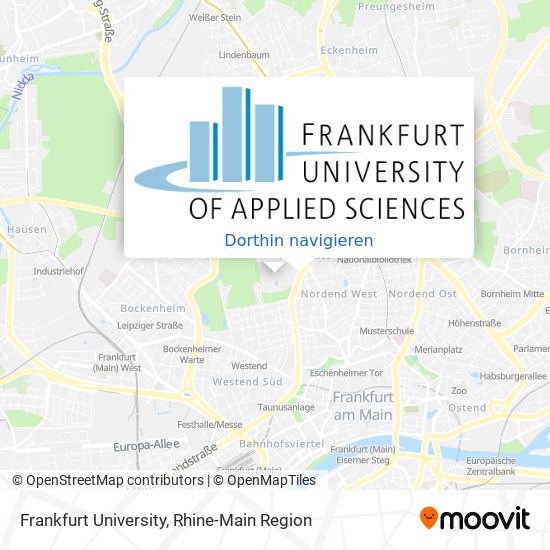 Frankfurt University Karte