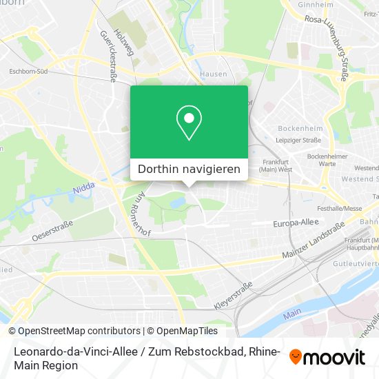 Leonardo-da-Vinci-Allee / Zum Rebstockbad Karte
