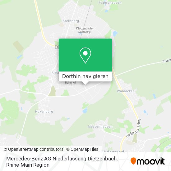 Mercedes-Benz AG Niederlassung Dietzenbach Karte
