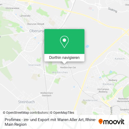 Profimex - im- und Export mit Waren Aller Art Karte