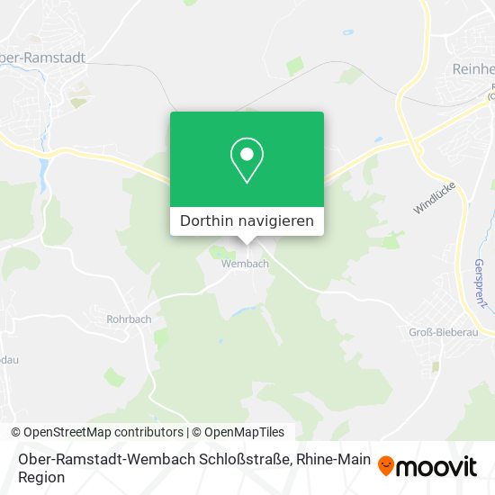 Ober-Ramstadt-Wembach Schloßstraße Karte