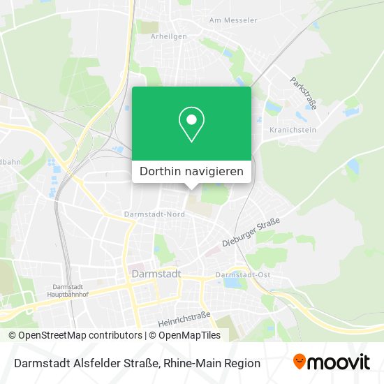 Darmstadt Alsfelder Straße Karte