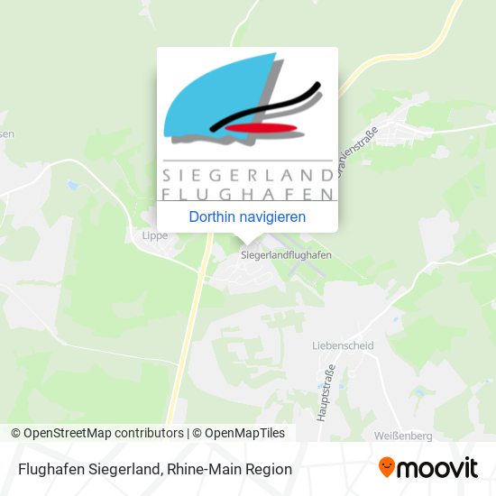 Flughafen Siegerland Karte