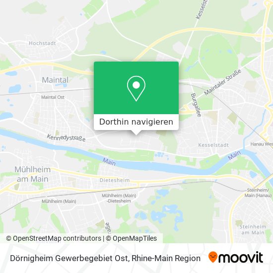 Dörnigheim Gewerbegebiet Ost Karte