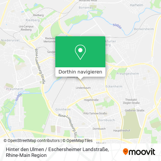 Hinter den Ulmen / Eschersheimer Landstraße Karte