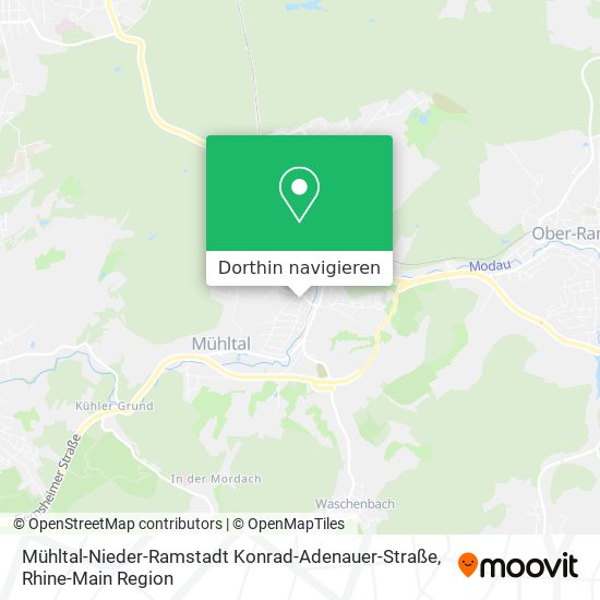 Mühltal-Nieder-Ramstadt Konrad-Adenauer-Straße Karte