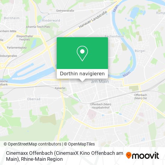 Cinemaxx Offenbach (CinemaxX Kino Offenbach am Main) Karte