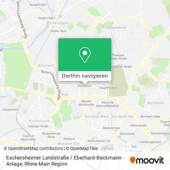 Eschersheimer Landstraße / Eberhard-Beckmann-Anlage Karte