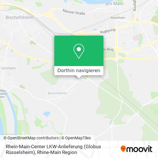 Rhein-Main-Center LKW-Anlieferung (Globus Rüsselsheim) Karte