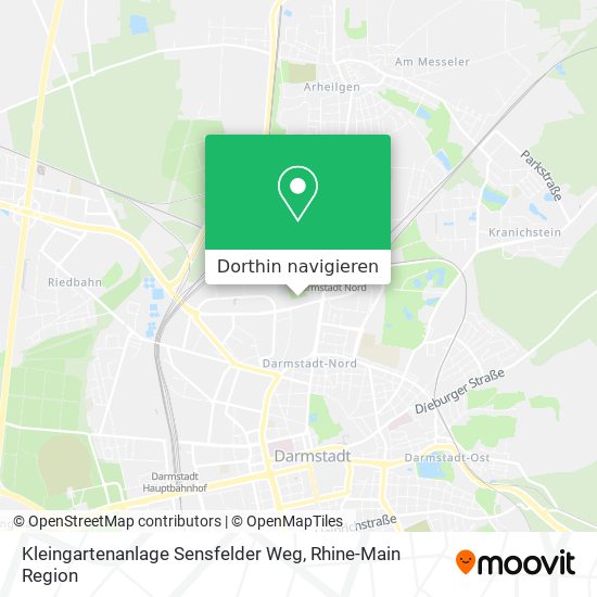 Kleingartenanlage Sensfelder Weg Karte