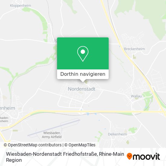 Wiesbaden-Nordenstadt Friedhofstraße Karte