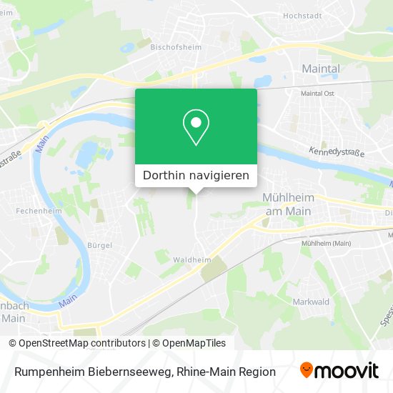 Rumpenheim Biebernseeweg Karte