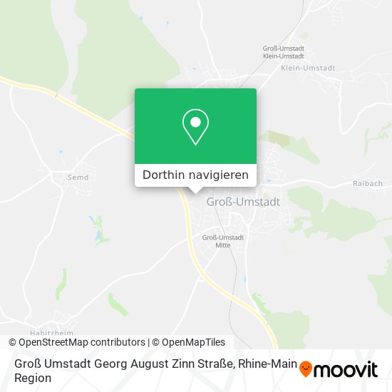 Groß Umstadt Georg August Zinn Straße Karte