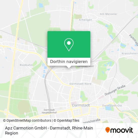 Apz Carmotion GmbH - Darmstadt Karte