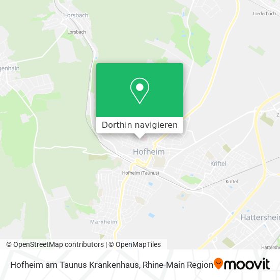 Hofheim am Taunus Krankenhaus Karte