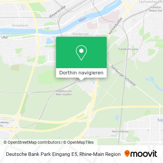 Deutsche Bank Park Eingang E5 Karte