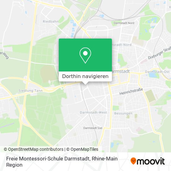 Freie Montessori-Schule Darmstadt Karte