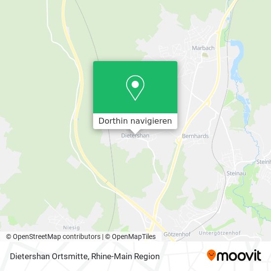 Dietershan Ortsmitte Karte