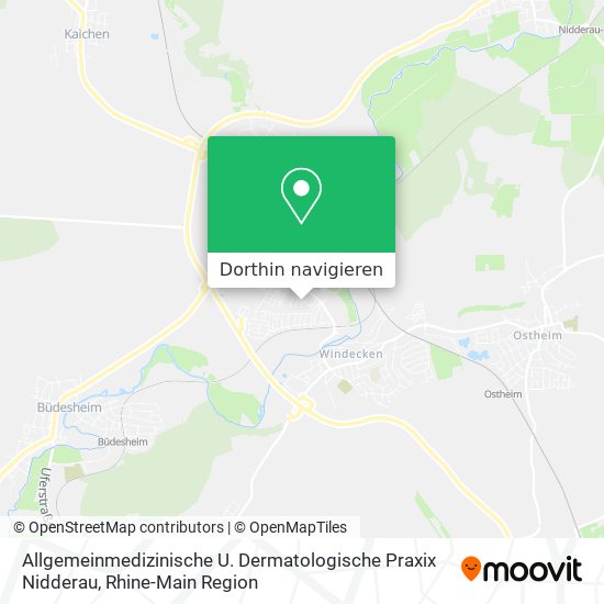 Allgemeinmedizinische U. Dermatologische Praxix Nidderau Karte